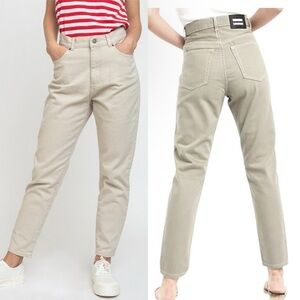 Dr Denim REVOLVE Nora Mom Jeans Buff Beige Neutral High Rise Sz 28